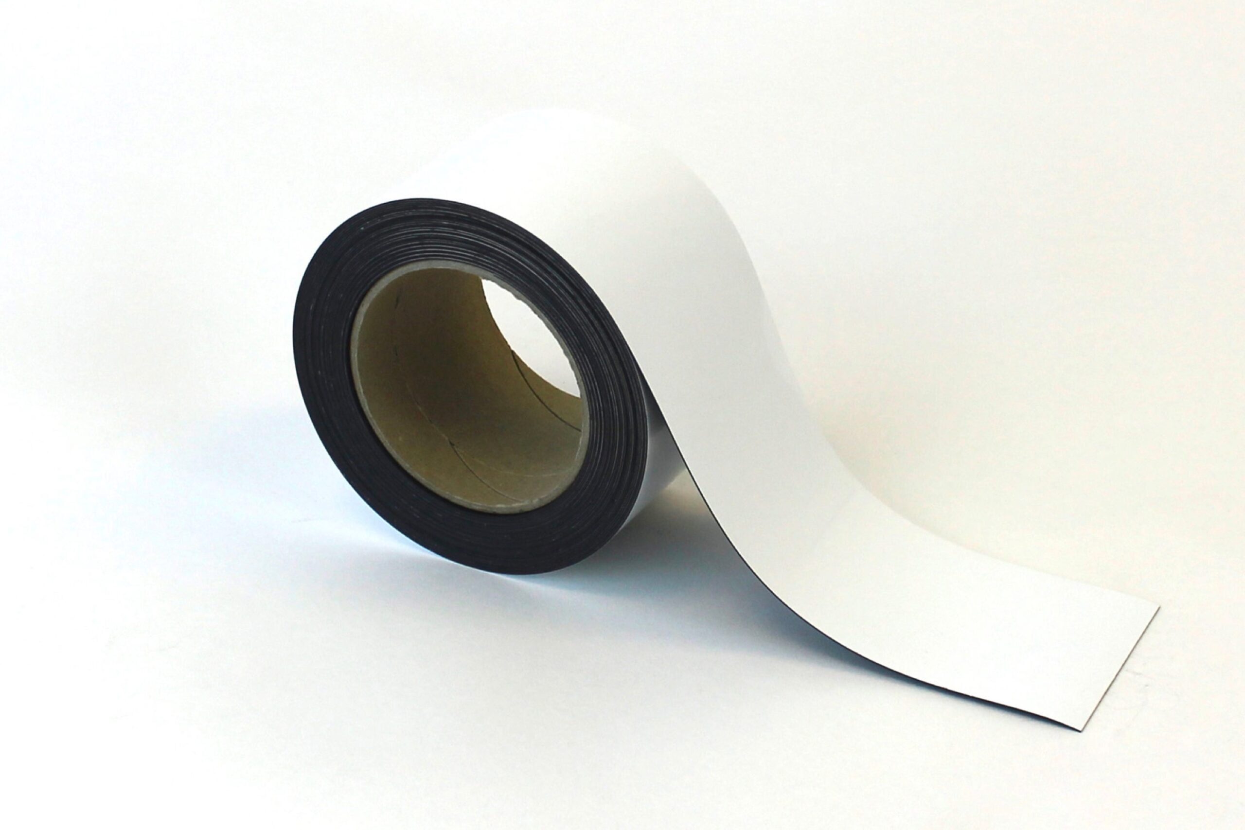 Photo of white magnetic strip tape