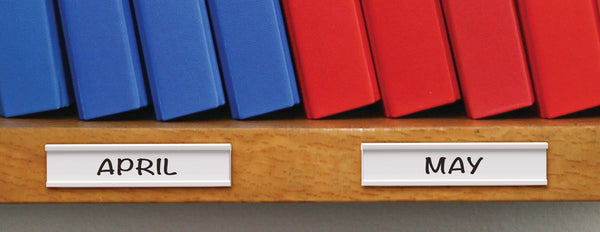 Self-Adhesive Label Holders Wooden Shelf