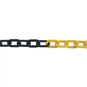 Flexi Delineator Plastic Chain Black Yellow