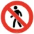 No Pedestrians symbol only