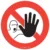 Stop/man with hand symbol only