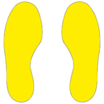 Yellow Footprints Floor Marker